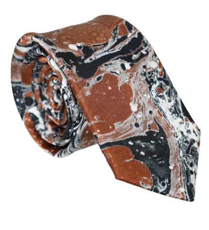 Dolce & Gabbana Multicolor Tie Dye Adjustable Tie Men