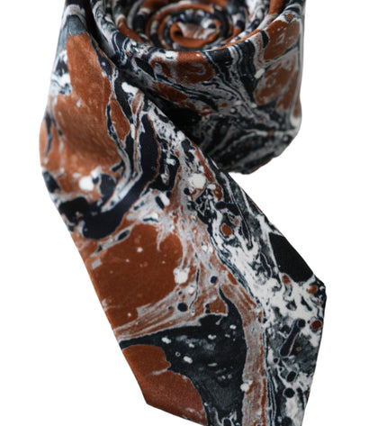 Dolce & Gabbana Multicolor Tie Dye Adjustable Tie Men