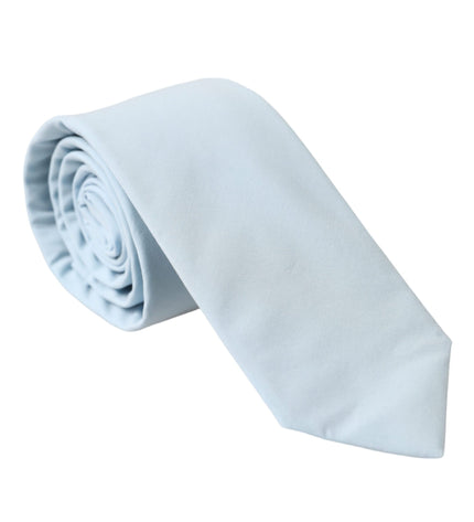 Dolce & Gabbana Light Blue Cotton Adjustable Tie Men