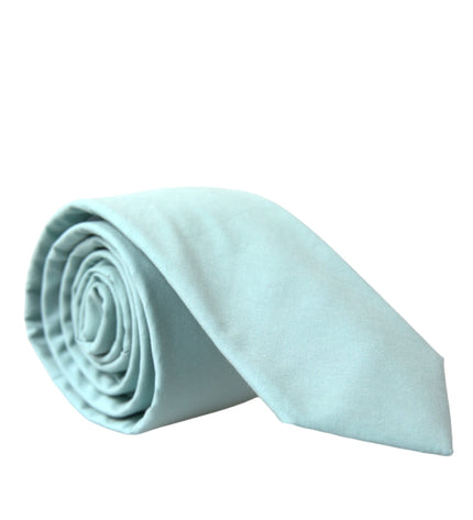 Dolce & Gabbana Mint Green Cotton Adjustable Tie Men