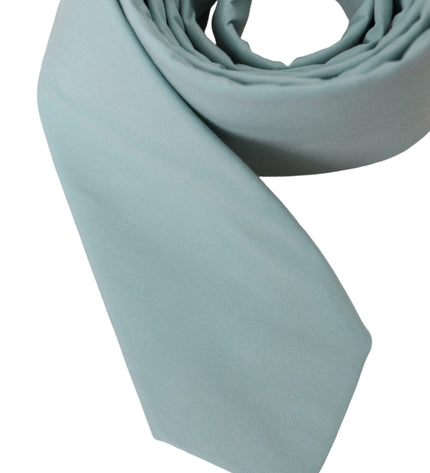 Dolce & Gabbana Mint Green Cotton Adjustable Tie Men