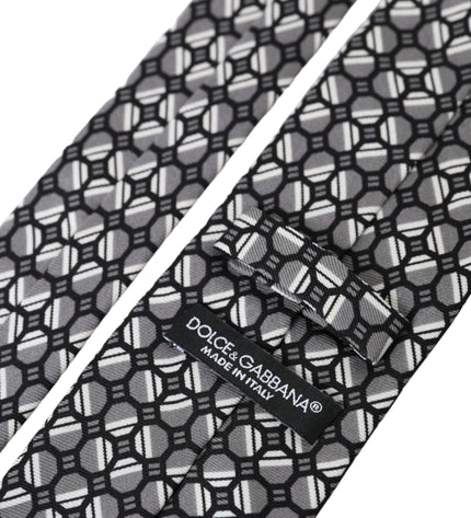 Dolce & Gabbana Multicolor Patterned 100% Silk Adjustable Tie