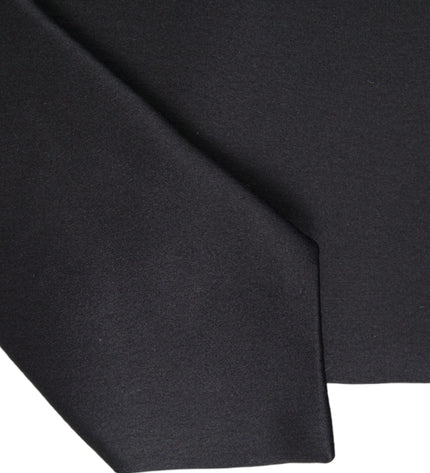 Dolce & Gabbana Black Solid Silk Adjustable Tie Men