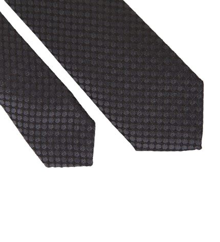 Dolce & Gabbana Black Patterned 100% Silk Adjustable Men Tie