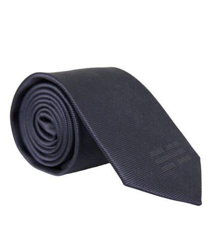 Dolce & Gabbana Blue Solid Silk Adjustable Tie Men