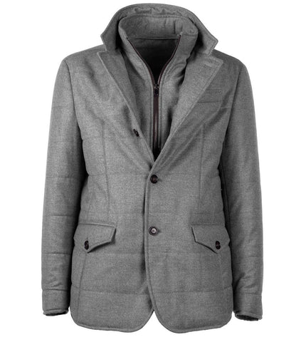 Made in Italy Gray Wool Men Coat