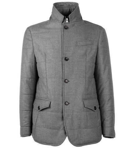 Made in Italy Gray Wool Men Coat