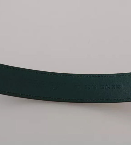 Dolce & Gabbana Green Gold Buckle Waist Leather Belt