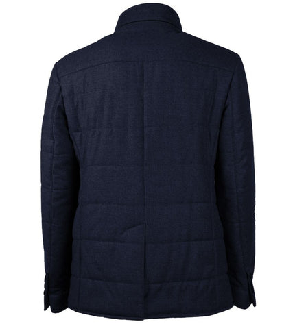 Made in Italy Blue Wool Men Coat