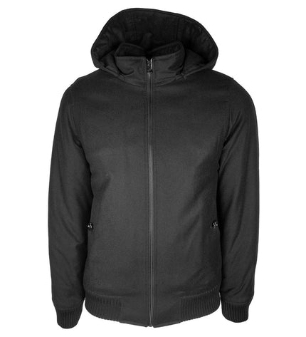 Made in Italy Elegant Men's Wool-Cashmere Hooded Jacket