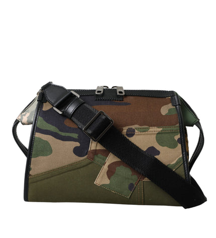 Dolce & Gabbana Multicolor Camouflage Patchwork Crossbody Bag