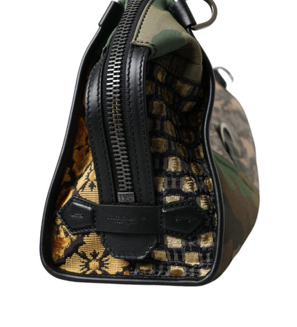 Dolce & Gabbana Multicolor Camouflage Patchwork Crossbody Bag