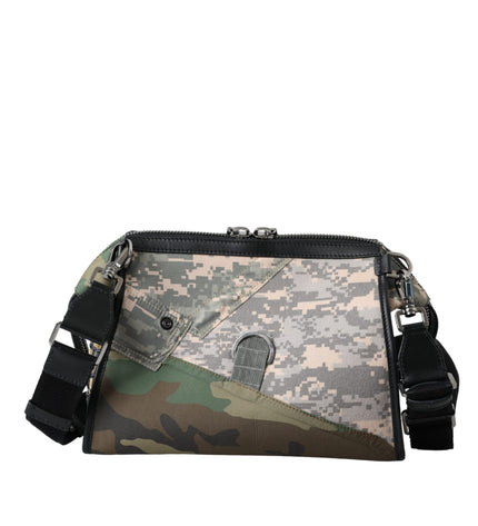 Dolce & Gabbana Multicolor Camouflage Patchwork Crossbody Bag