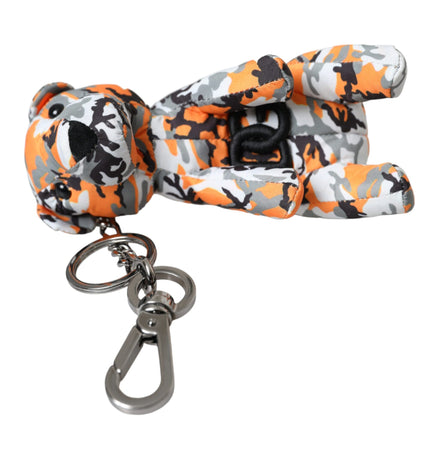 Dolce & Gabbana Multicolor Camouflage Animal Silhouette Keychain Keyring