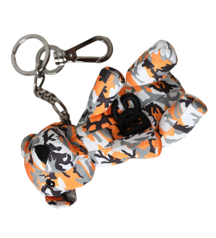 Dolce & Gabbana Multicolor Camouflage Animal Silhouette Keychain Keyring