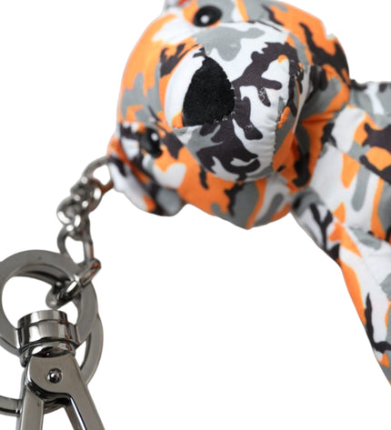 Dolce & Gabbana Multicolor Camouflage Animal Silhouette Keychain Keyring