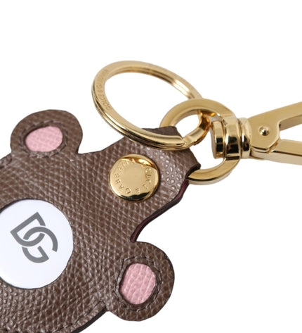 Dolce & Gabbana Multicolor Dauphine Calfskin DG Logo Keyring Keychain