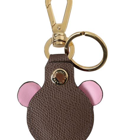 Dolce & Gabbana Multicolor Dauphine Calfskin DG Logo Keyring Keychain