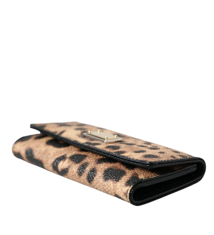 Dolce & Gabbana Brown Leopard PVC Pouch Key Holder Case Keyring