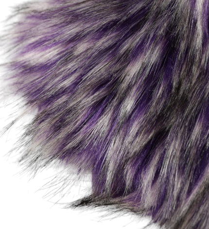 Dolce & Gabbana Purple Faux Fur Whole Head Wrap Hat