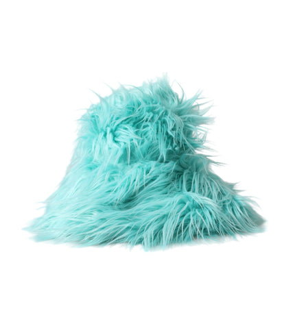 Dolce & Gabbana Mint Green Acrylic Fur Womens Bucket Hat