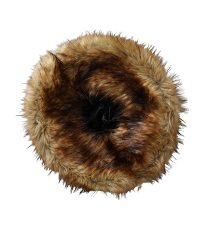 Dolce & Gabbana Brown Modacrylic Faux Fur Bucket Hat