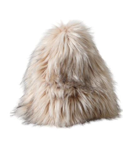 Dolce & Gabbana Beige Acrylic Fur Women Bucket Hat