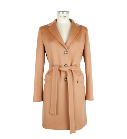 Made in Italy Beige Cashmere Jackets & Coat