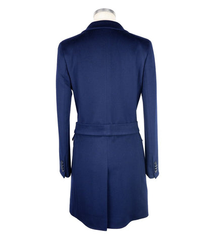 Made in Italy Blue Cashmere Jackets & Coat