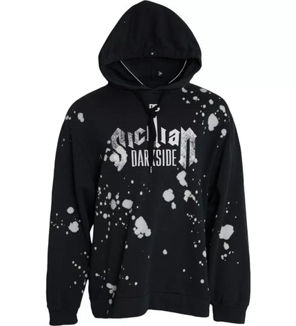 Dolce & Gabbana Black Sicilian Hooded Sweatshirt Sweater