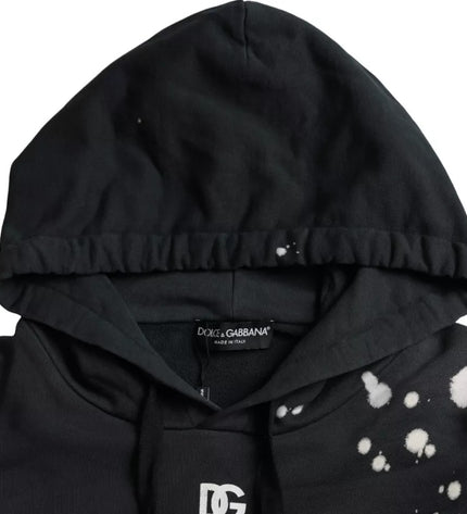 Dolce & Gabbana Black Sicilian Hooded Sweatshirt Sweater