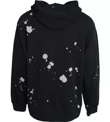 Dolce & Gabbana Black Sicilian Hooded Sweatshirt Sweater