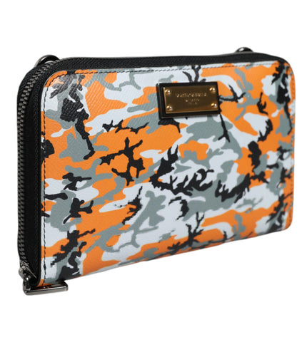 Dolce & Gabbana Multicolor Camouflage Leather Purse Cross Body Bag