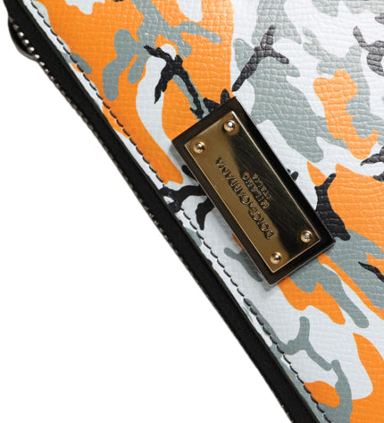 Dolce & Gabbana Multicolor Camouflage Leather Purse Cross Body Bag