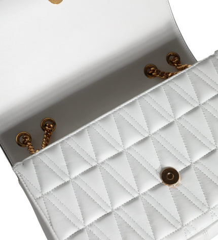 Versace White Mini Nappa Leather Crossbody Shoulder Bag