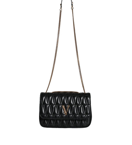 Versace Black Mini Nappa Leather Crossbody Shoulder Bag