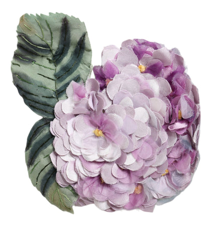 Dolce & Gabbana Multicolor Hydrangea Gold Brass Pin Brooch