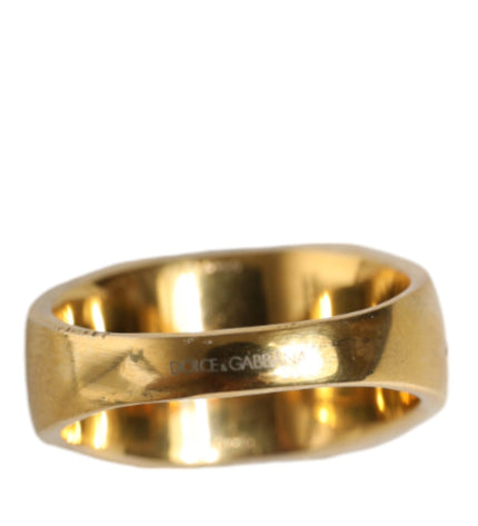 Dolce & Gabbana Gold Plated 925 Silver Green Crystal Ring