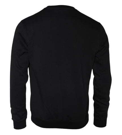 Versace Black Medusa Fleece Cotton Crew Neck Sweatshirt Sweater