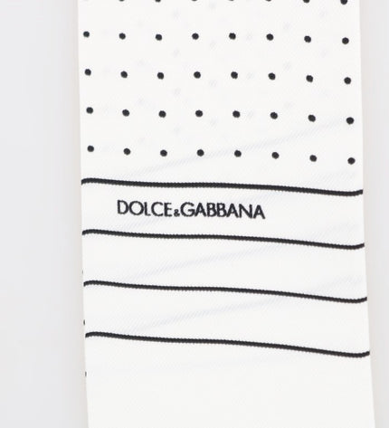 Sciarpa avvolgente da uomo in seta elegante a pois Dolce &amp; Gabbana