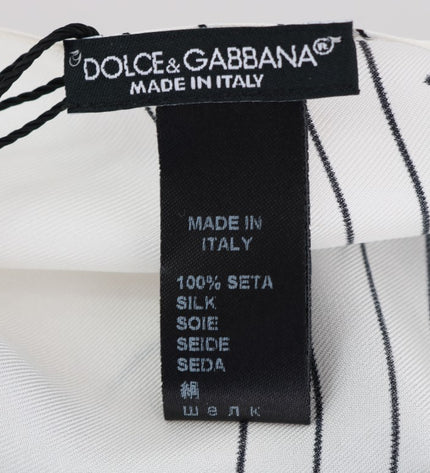 Sciarpa avvolgente da uomo in seta elegante a pois Dolce &amp; Gabbana