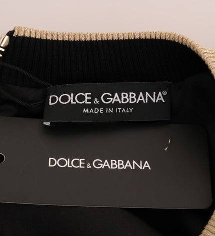 Dolce &amp; Gabbana Maglione In Broccato Nero Con Paillettes Incantate