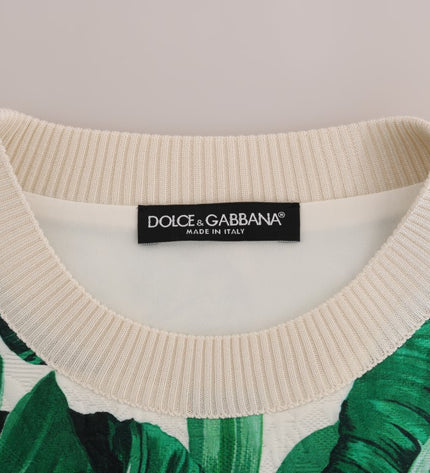 Dolce & Gabbana Tropical Sequined Sweater - Lush Greenery Edition