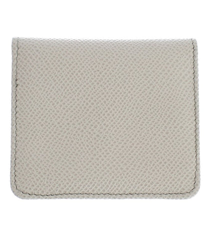 Dolce & Gabbana Sleek White Leather Condom Case Wallet