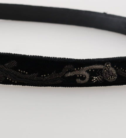 Dolce & Gabbana Elegant Black Cotton-Leather Men's Belt