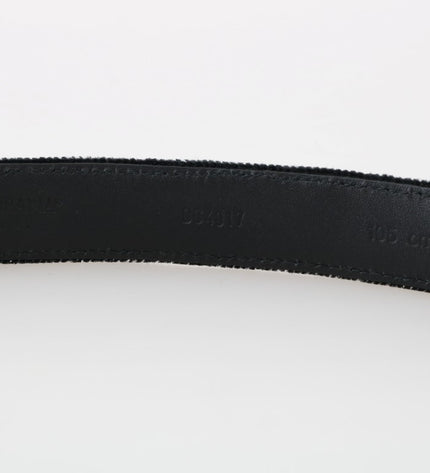 Dolce & Gabbana Elegant Black Cotton-Leather Men's Belt