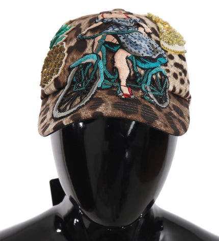 Dolce & Gabbana Elegant Sequined Leopard Baseball Cap