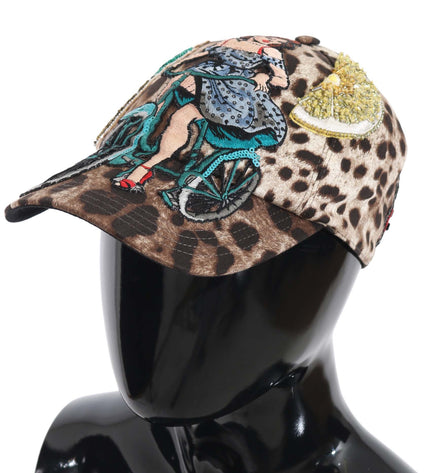 Dolce & Gabbana Elegant Sequined Leopard Baseball Cap