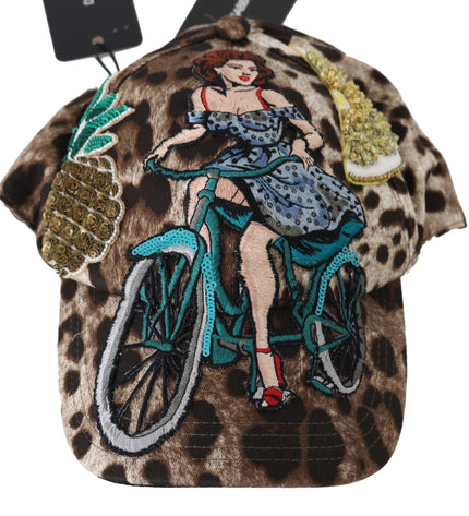 Dolce & Gabbana Elegant Sequined Leopard Baseball Cap