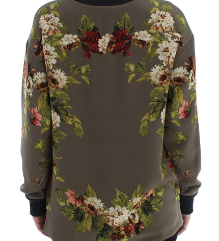 Dolce & Gabbana Enchanted Sicily Silk Crewneck Blouse